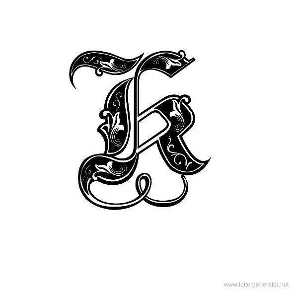 Aldus Royal Font Alphabet K