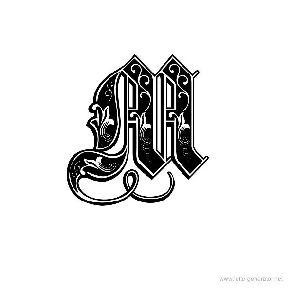 Aldus Royal Font Alphabet M