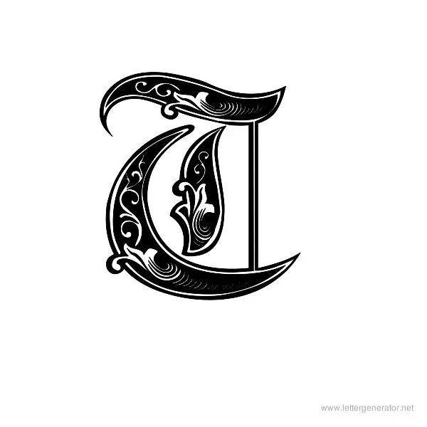 Aldus Royal Font Alphabet T