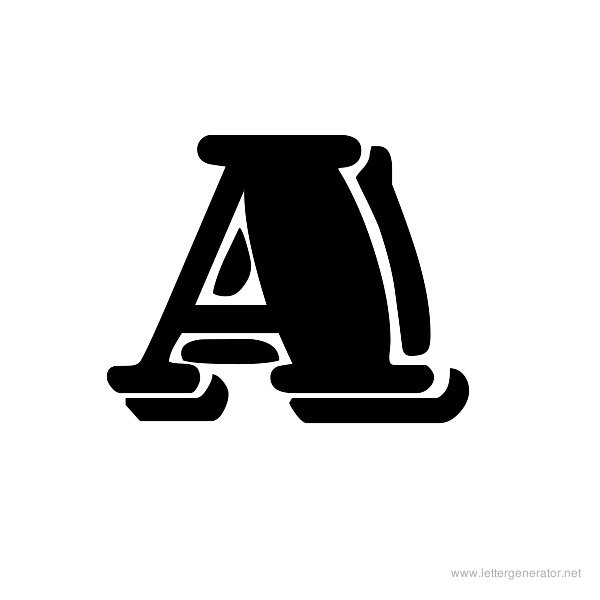1998A Font Alphabet A