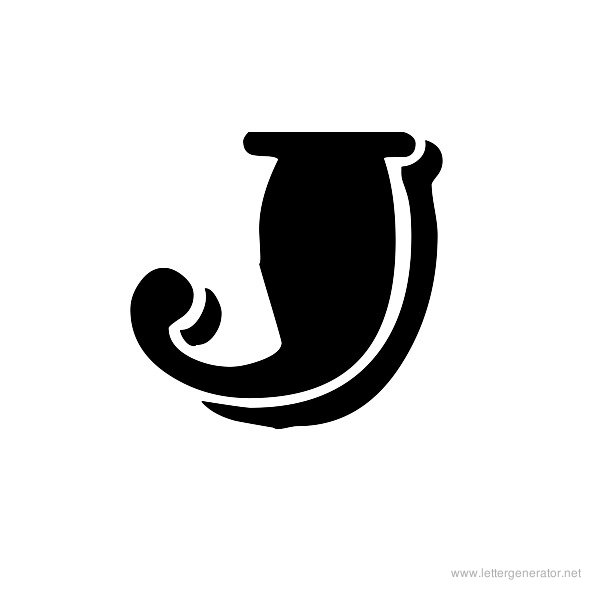 1998A Font Alphabet J
