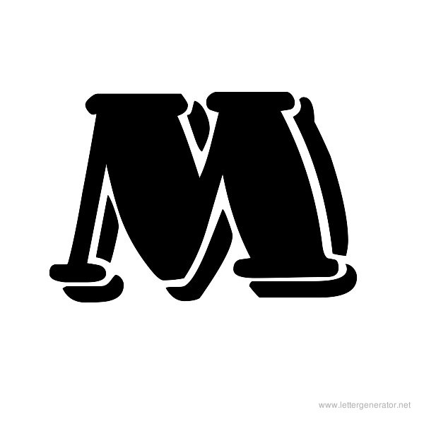 1998A Font Alphabet M