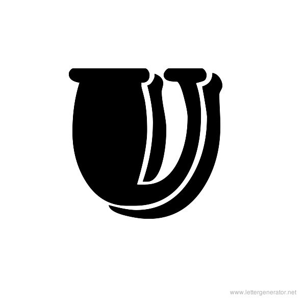 1998A Font Alphabet U