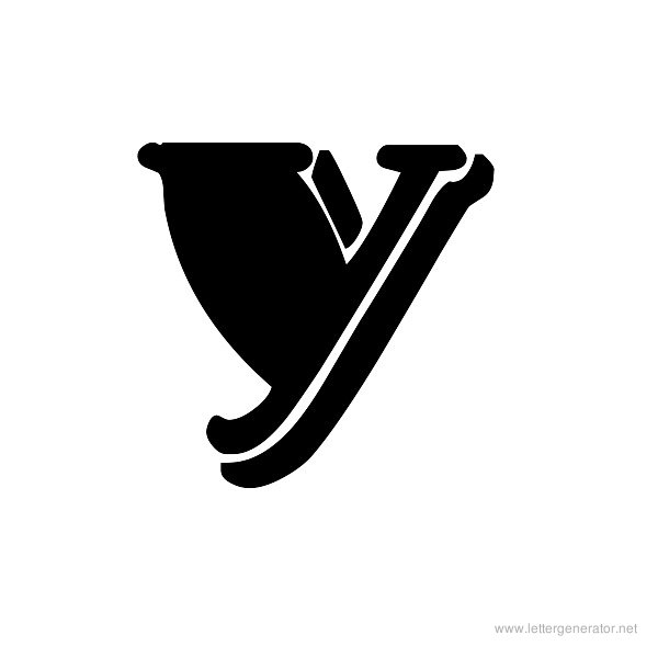 1998A Font Alphabet Y