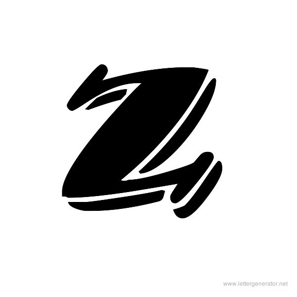 1998A Font Alphabet Z