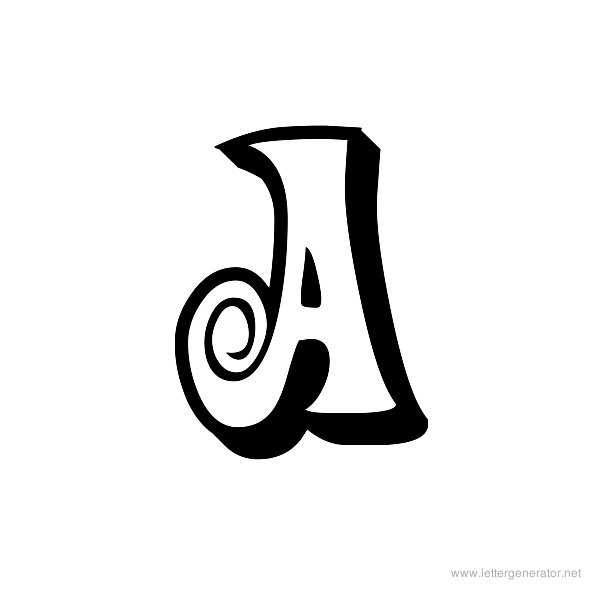 Action Is Font Alphabet A
