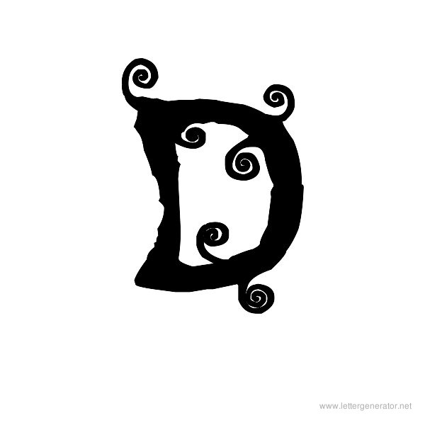 Dearest Dorothy Font Alphabet D