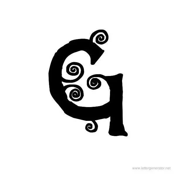 Dearest Dorothy Font Alphabet G
