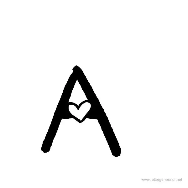 Heart's Delight Font Alphabet A
