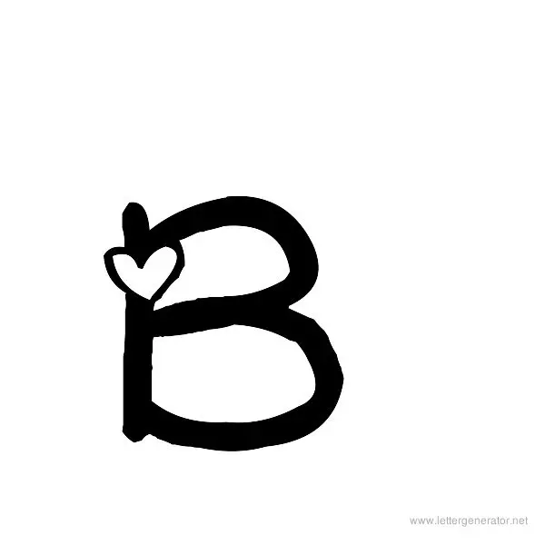 Heart's Delight Font Alphabet B