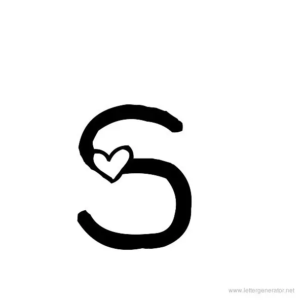 Heart's Delight Font Alphabet S