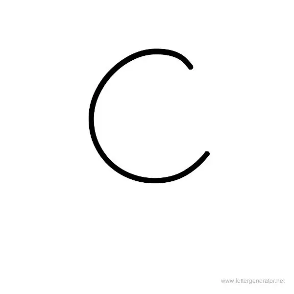Little Days Font Alphabet C