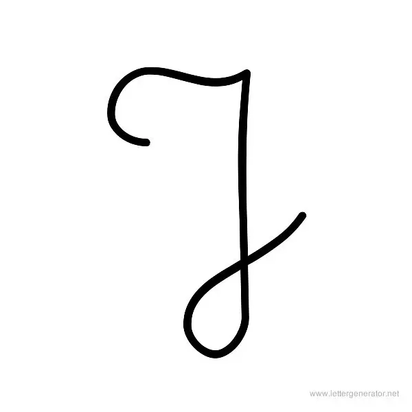 Little Days Font Alphabet J