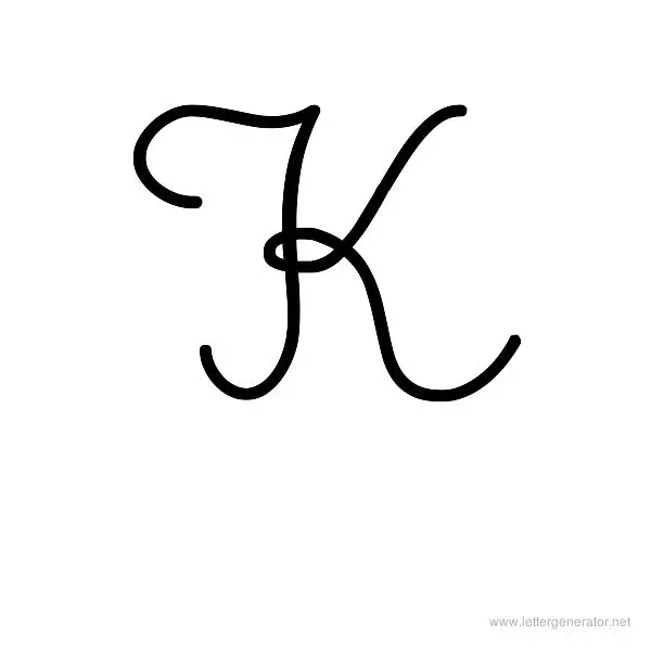 Little Days Font Alphabet K