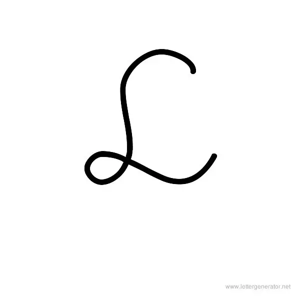 Little Days Font Alphabet L