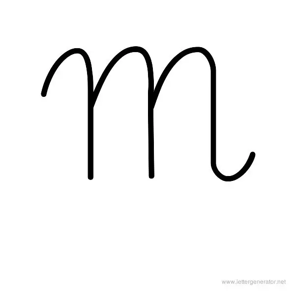 Little Days Font Alphabet M