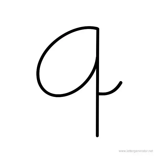 Little Days Font Alphabet Q