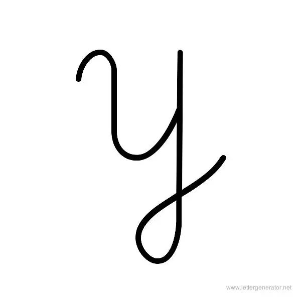 Little Days Font Alphabet Y