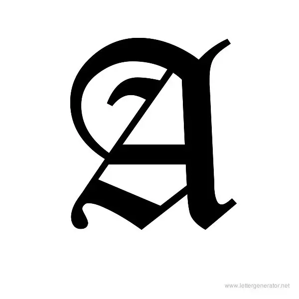 Canterbury Font Alphabet A