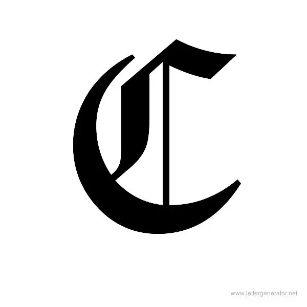 Canterbury Font Alphabet C