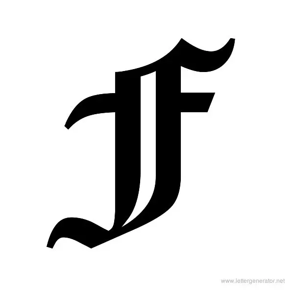 Canterbury Font Alphabet F