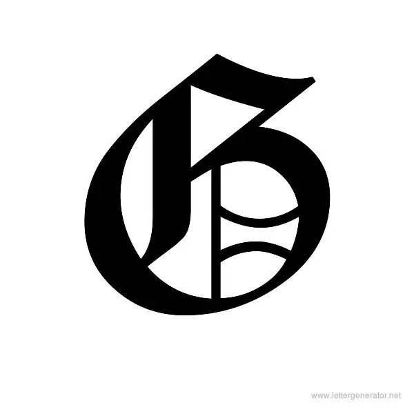 Canterbury Font Alphabet G
