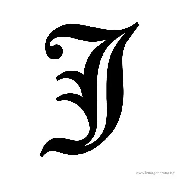 Canterbury Font Alphabet J