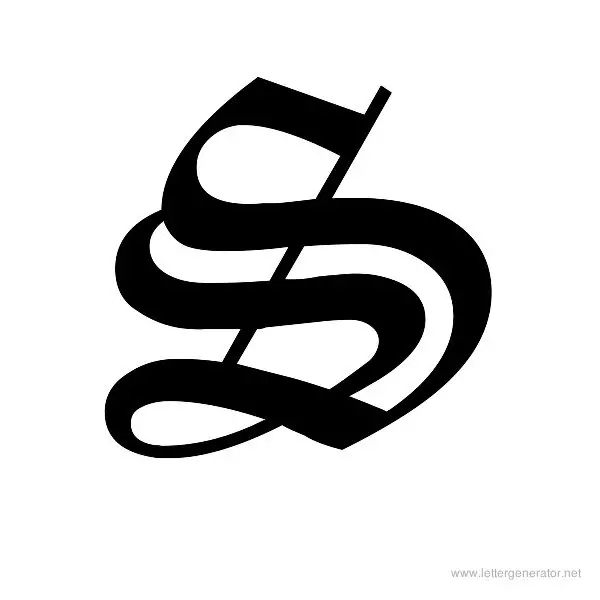 Canterbury Font Alphabet S