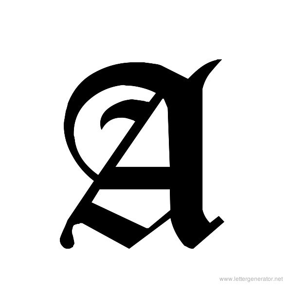 Cloister Black Font Alphabet A