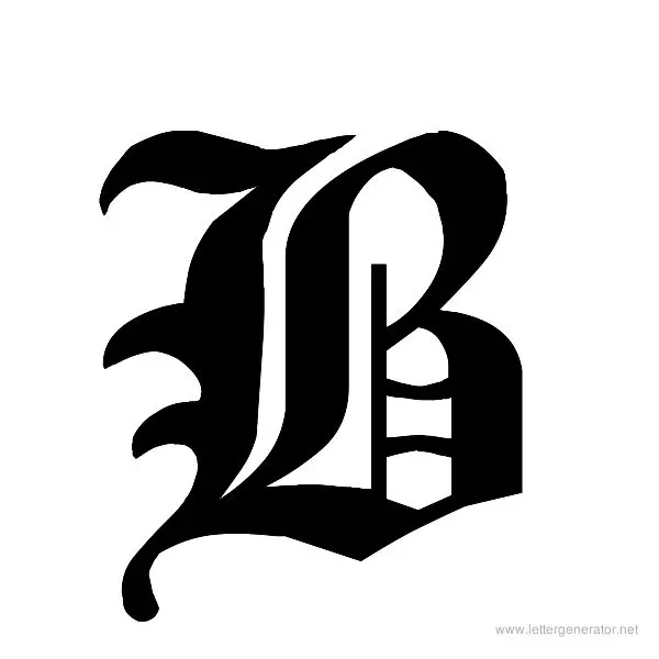 Cloister Black Font Alphabet B