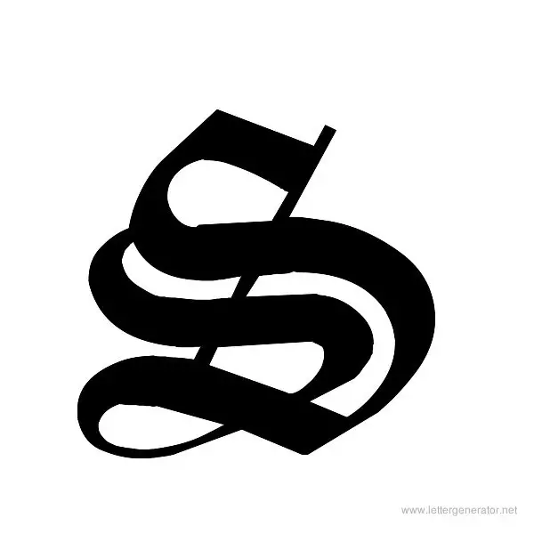 Cloister Black Font Alphabet S