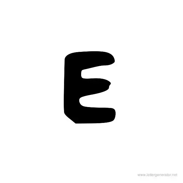 CinnamonsFont Font Alphabet E