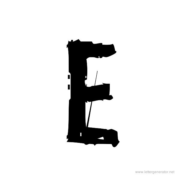 Jump Start Font Alphabet E