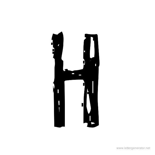 Jump Start Font Alphabet H