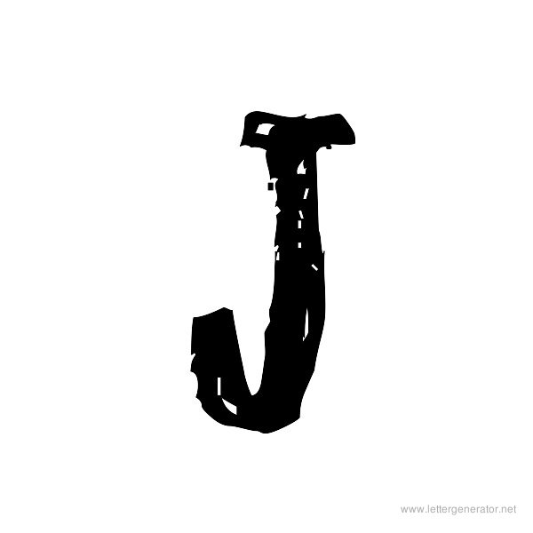 Jump Start Font Alphabet J