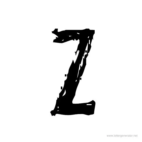 Jump Start Font Alphabet Z
