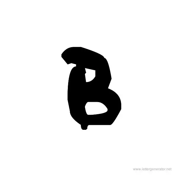 Rough Graffiti Font Alphabet B