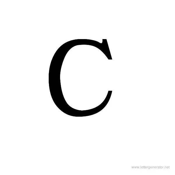 Ancient Geek Font Alphabet C