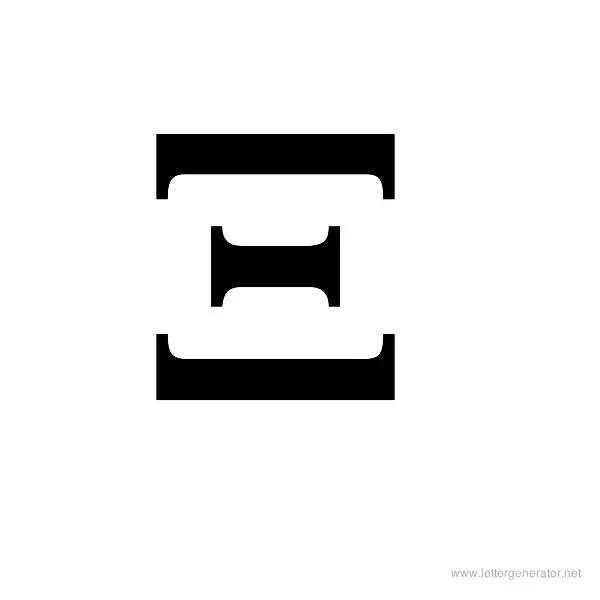 Ancient Geek Font Alphabet E