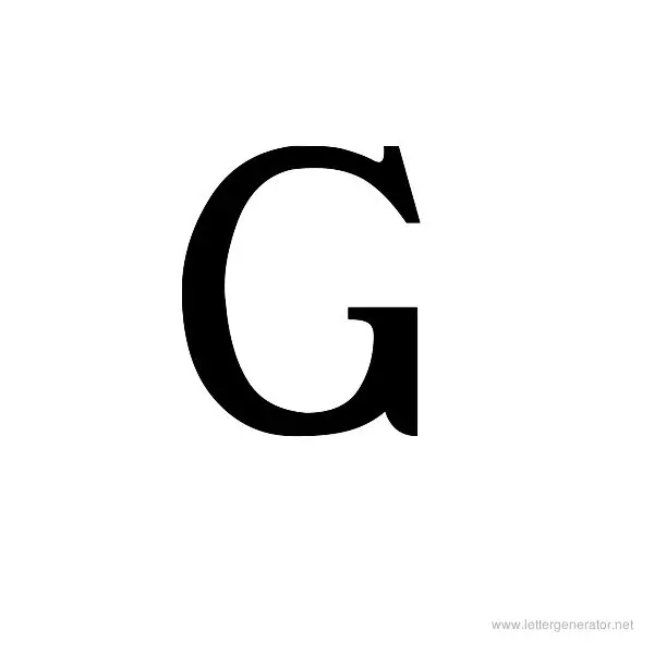 Ancient Geek Font Alphabet G