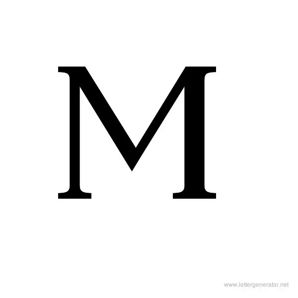Ancient Geek Font Alphabet M