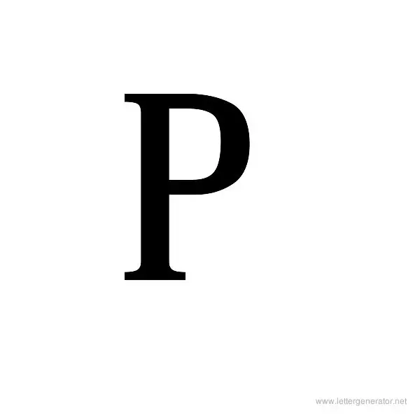 Ancient Geek Font Alphabet P