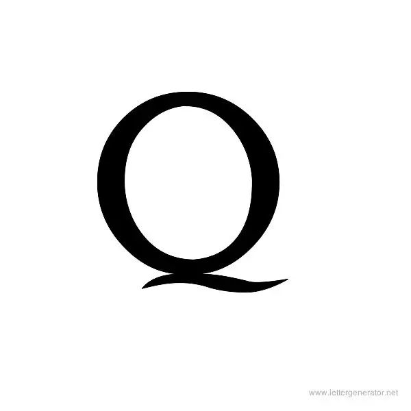 Ancient Geek Font Alphabet Q