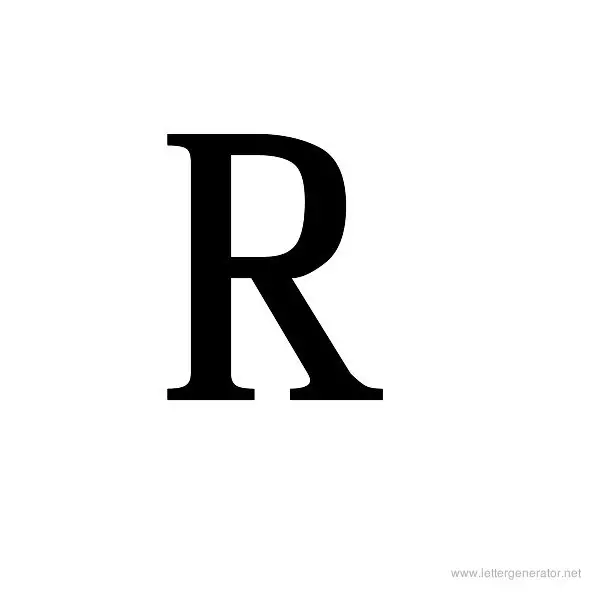Ancient Geek Font Alphabet R
