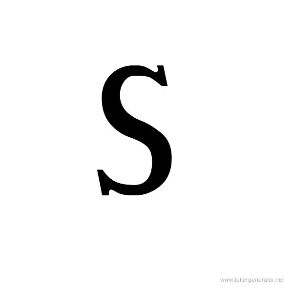 Ancient Geek Font Alphabet S