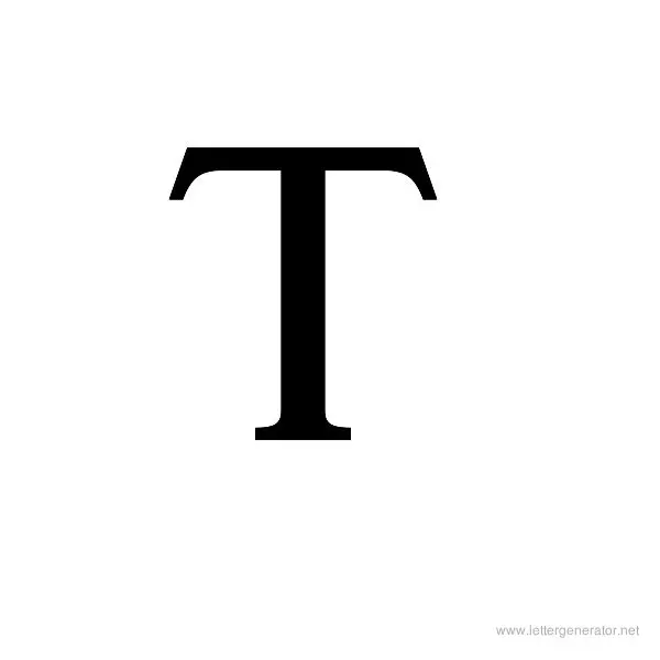 Ancient Geek Font Alphabet T