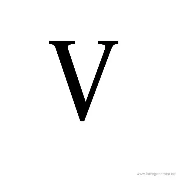 Ancient Geek Font Alphabet V