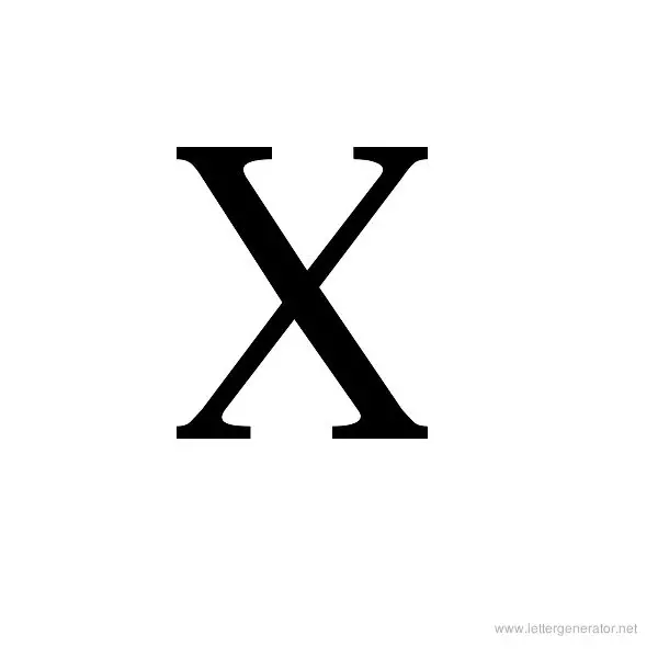 Ancient Geek Font Alphabet X