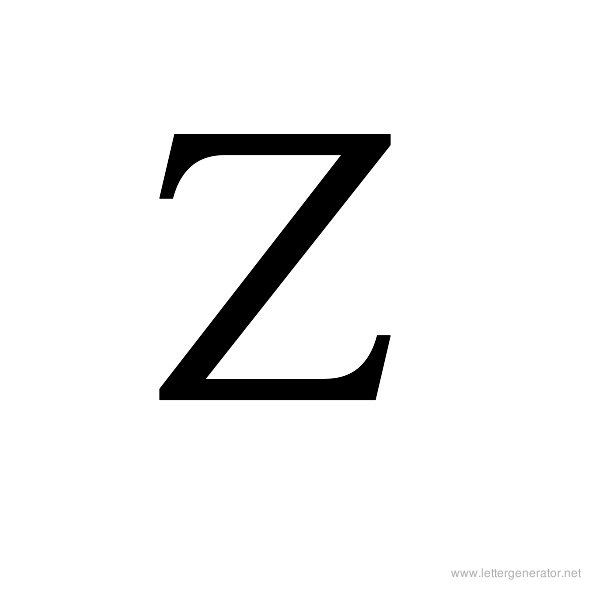 Ancient Geek Font Alphabet Z