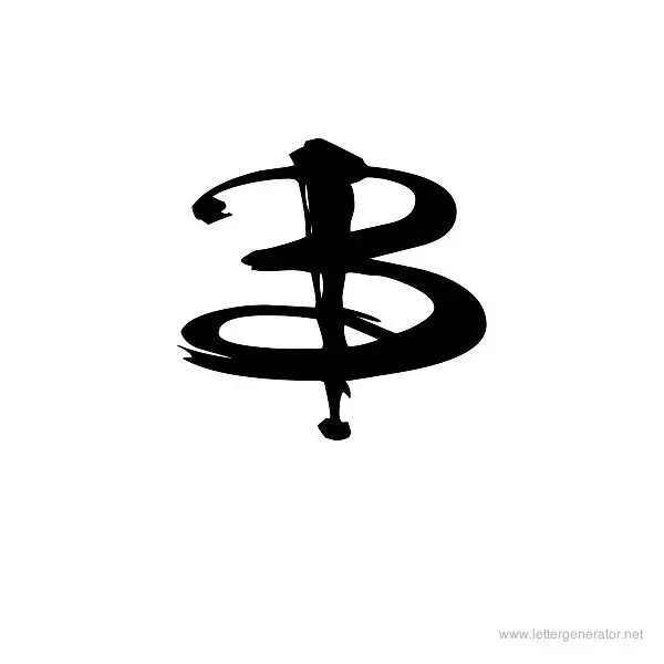 Buffied Font Alphabet B